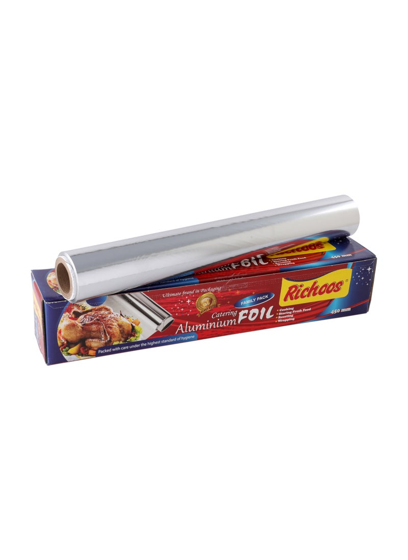 Premium Aluminum Foil Roll - 2.5kg x 2, 45cmWidth  5kg gross, Pack of 2 Rolls (Durable and Food Safe)