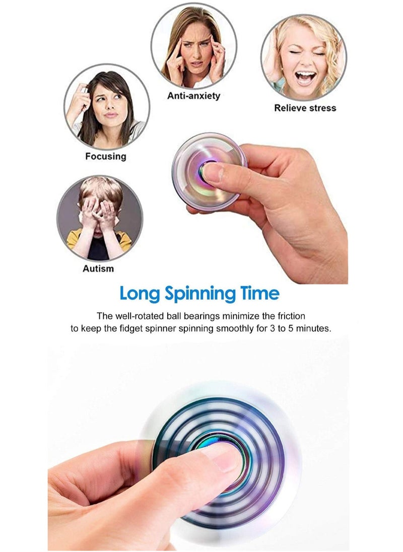 Vine Colorful Fidget Spinners Relieve Stress And Anxiety, Finger Spinners Metal Focus Stainless Steel, Eliminate Boredom For Children Adults, Birthday Gift