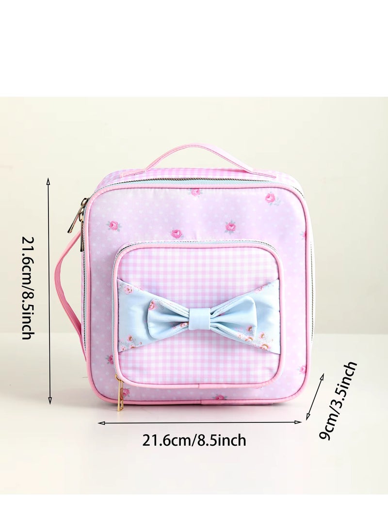 Girls Pink Floral Lunch Box