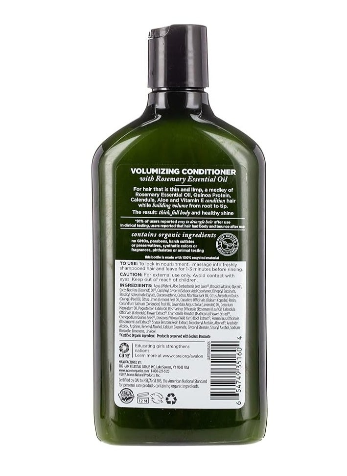 Avalon Organics Volumizing Conditioner, Rosemary, 11 Fl Oz