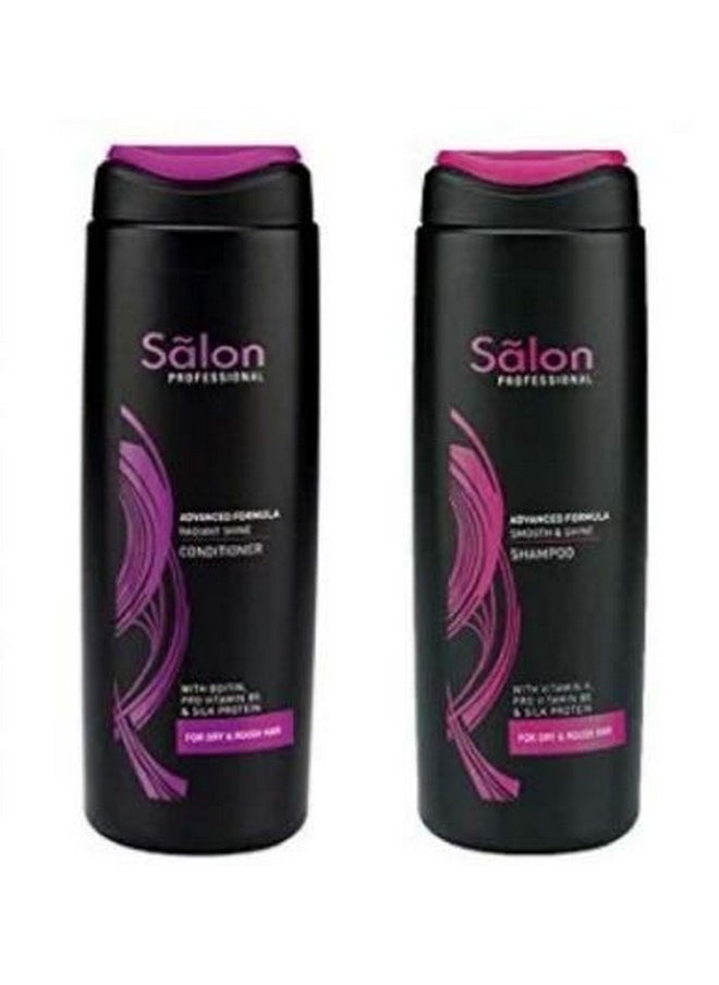 Salon Professional Advance Formula Smooth & Shine Shampoo + Conditioner For Dry & Rough Hair With Vitamin H,Provitamin B5 & Silk Protein (Combo Pack) 200Ml Each