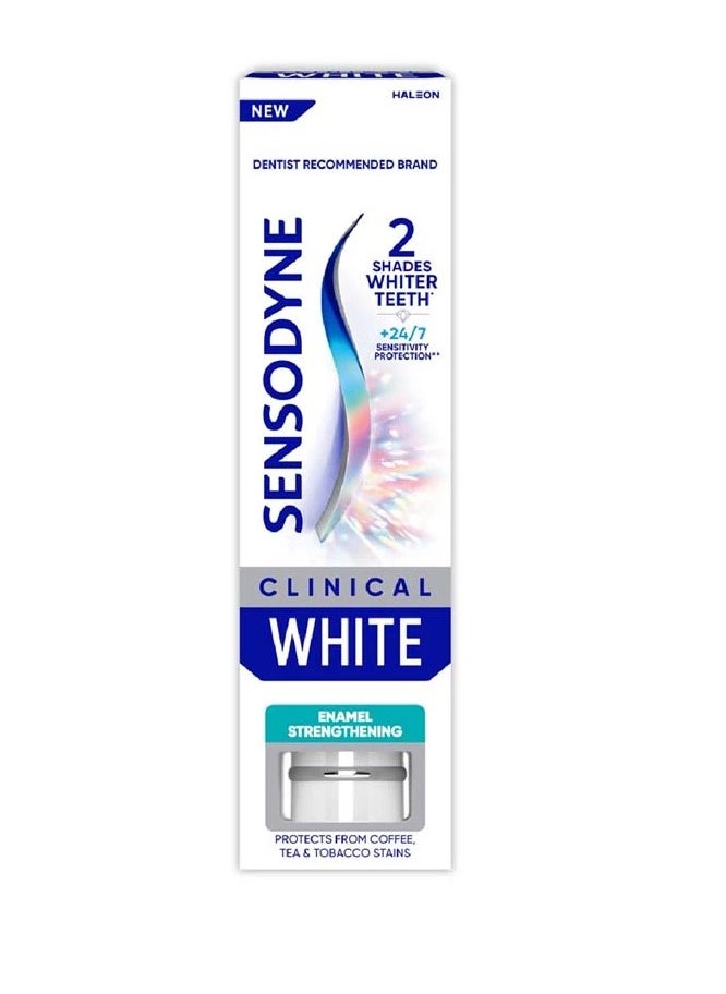 Clinical White Enamel Strengthening Whitening Sensitive Teeth Toothpaste 75 ml