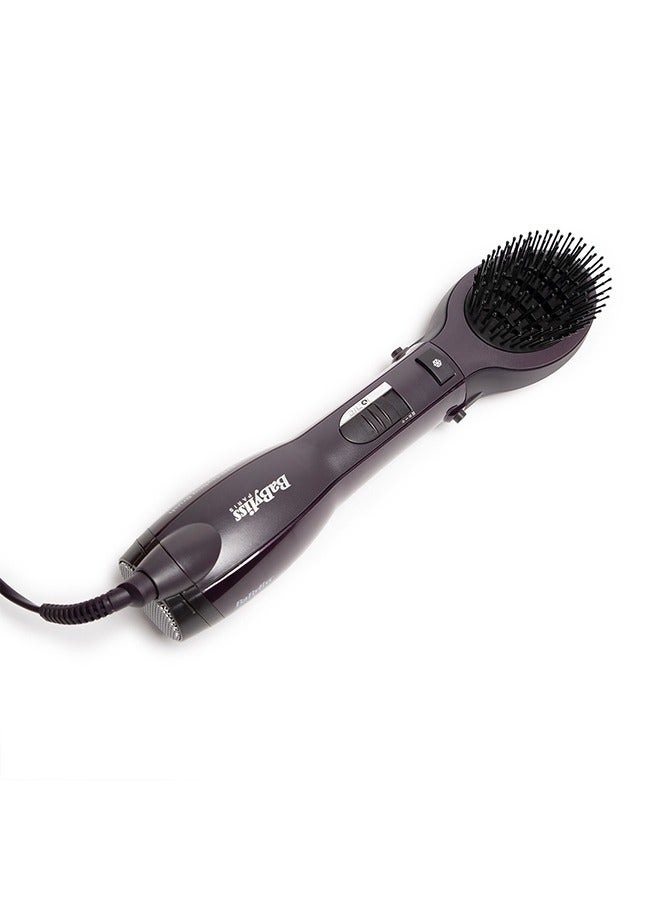 Renewed-Paddle Pro Air Styler, 1000W Powerful Styling Unisex Hairbrush, Dual Speed Temperature Setting Hair Dryer & Volumizer With Cool Air Button, Ionic Tech For Shiny Hair AS115PSDE Purple/Black