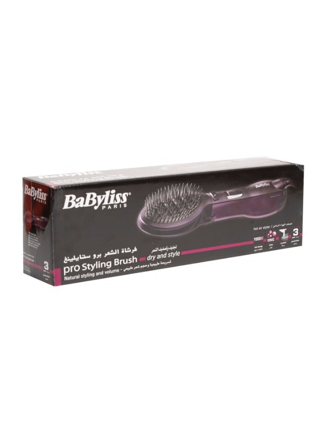 Renewed-Paddle Pro Air Styler, 1000W Powerful Styling Unisex Hairbrush, Dual Speed Temperature Setting Hair Dryer & Volumizer With Cool Air Button, Ionic Tech For Shiny Hair AS115PSDE Purple/Black