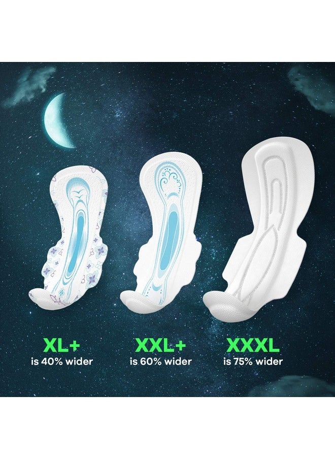 Bindazzz Nights Sanitary Pads, 16 Xxl+ Pads, Upto 0% Leaks All Night Long, For Heavy Flow, 60% Longer & Wider Back, Comfortable Cushiony Soft Wings, Disposable Wrapper