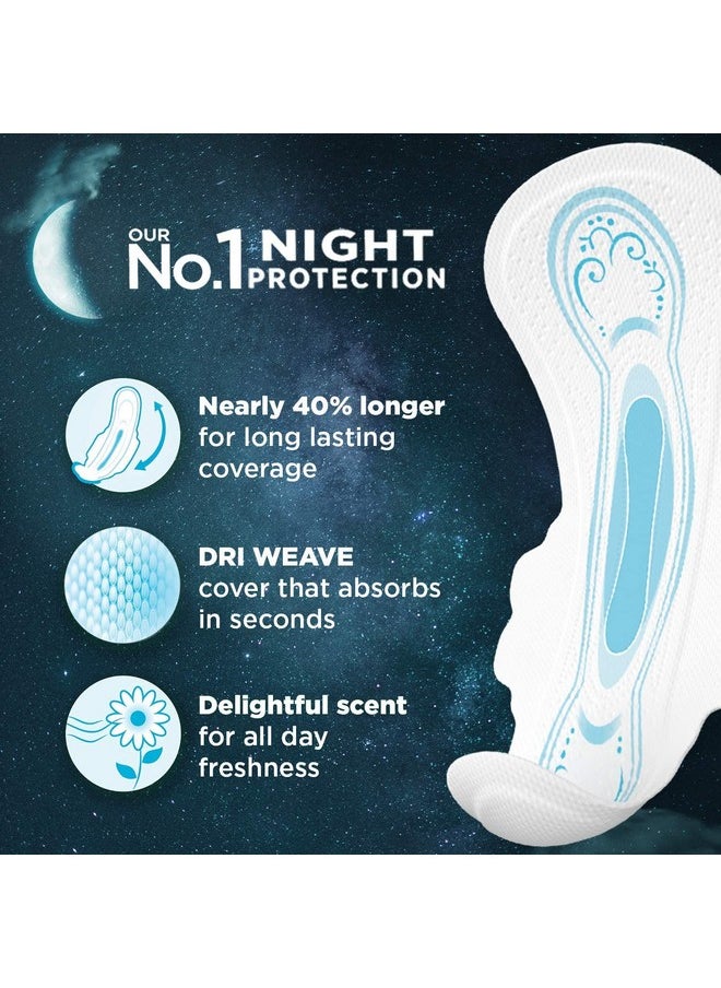 Bindazzz Nights Sanitary Pads, 16 Xxl+ Pads, Upto 0% Leaks All Night Long, For Heavy Flow, 60% Longer & Wider Back, Comfortable Cushiony Soft Wings, Disposable Wrapper