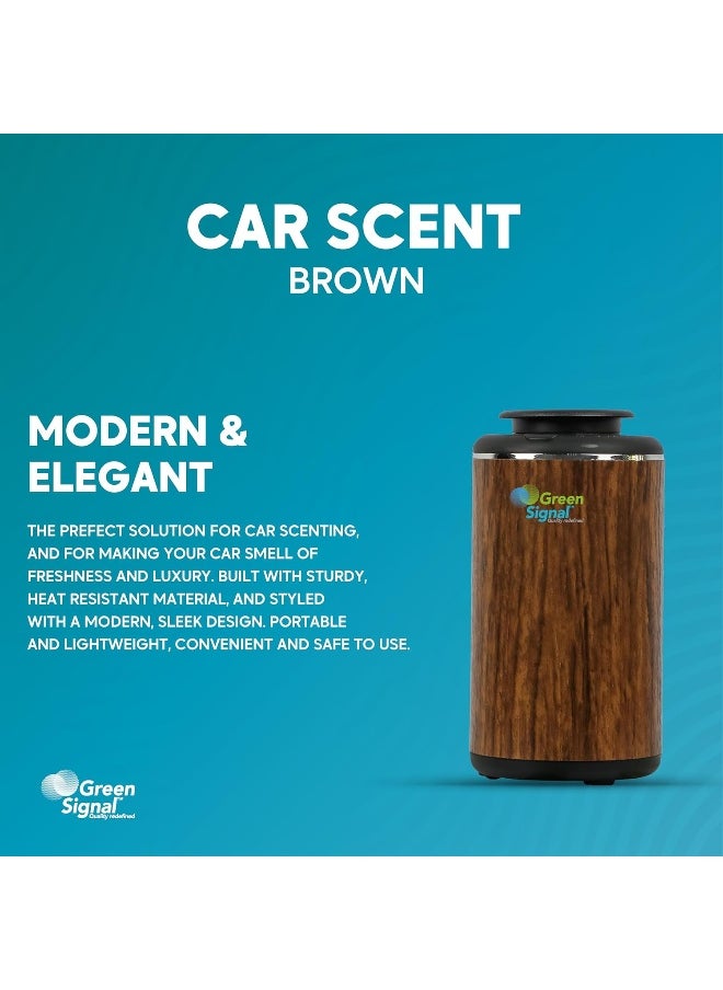 Aroma Oil Car Scent Device - Brown Wood (Rechargeable)