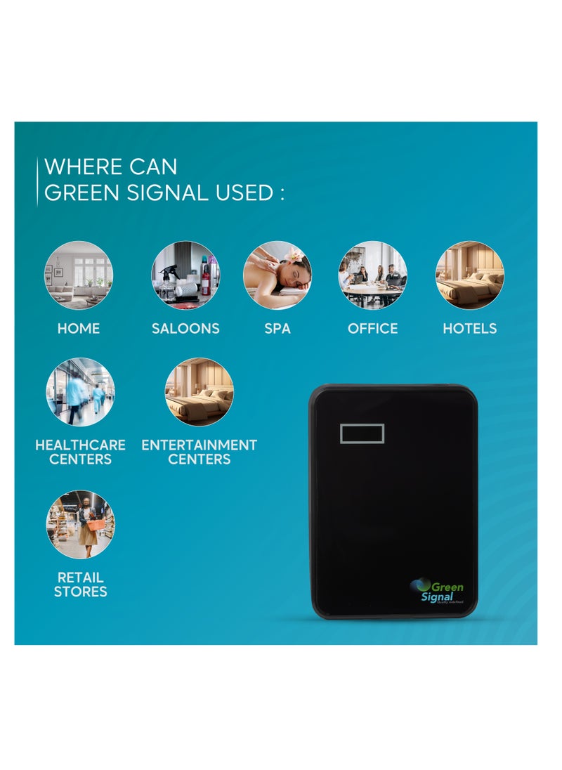 Green Signal Bluetooth Smart Scent Diffuser Machine (Black)