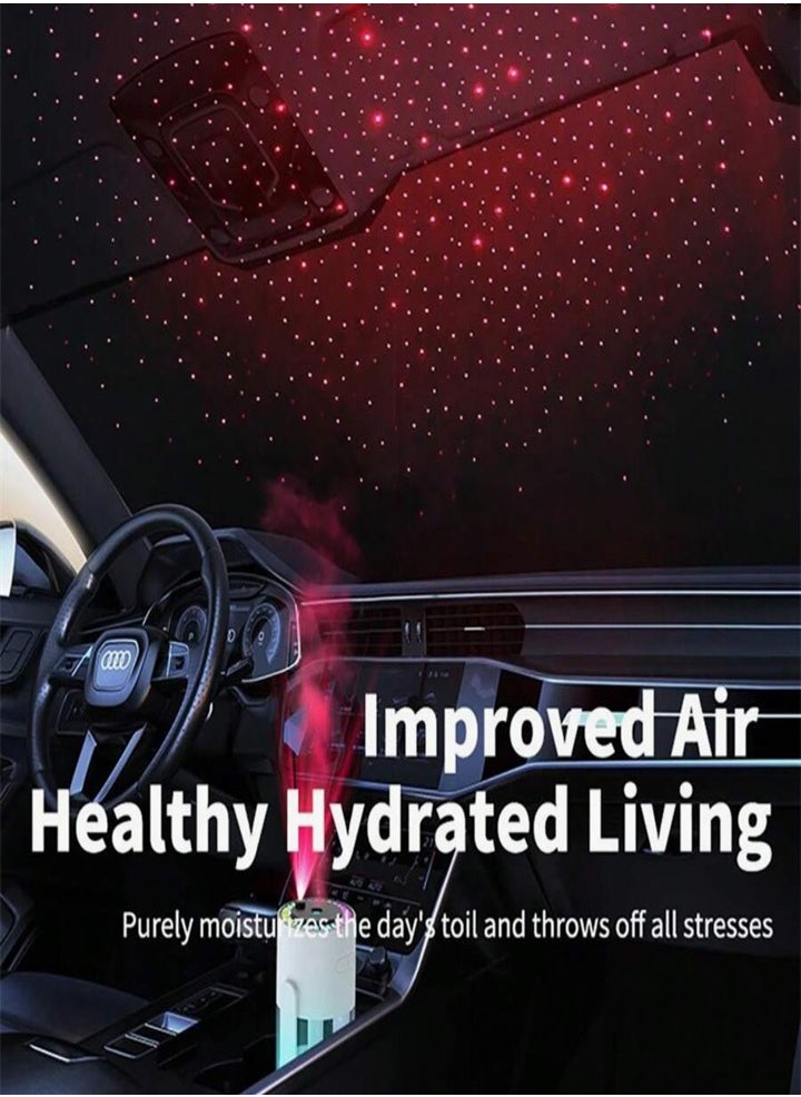 Cool Mist Air Humidifier - Night Light Comfort Humidifier - Quiet Air Humidifier, Oil Diffuser and Night Light, Convenient Mist Humidifier for Car, Home, Bedroom, Home (Pink)