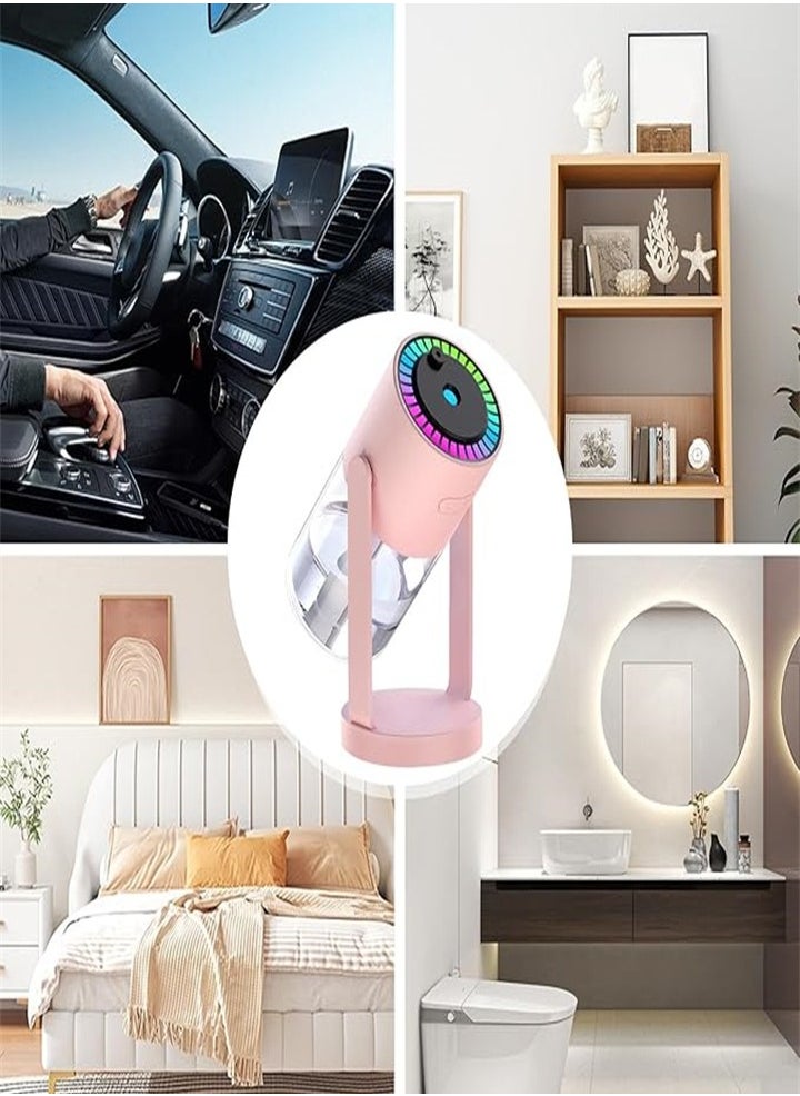 Cool Mist Air Humidifier - Night Light Comfort Humidifier - Quiet Air Humidifier, Oil Diffuser and Night Light, Convenient Mist Humidifier for Car, Home, Bedroom, Home (Pink)