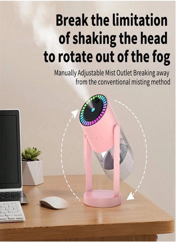 Cool Mist Air Humidifier - Night Light Comfort Humidifier - Quiet Air Humidifier, Oil Diffuser and Night Light, Convenient Mist Humidifier for Car, Home, Bedroom, Home (Pink)