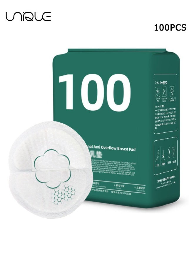 100 Pcs Disposable Nursing Nipple Pads - 6D Flower Shape Nursing Pads - Individually Packaged Super Absorbent and Breathable Breastfeeding Pads