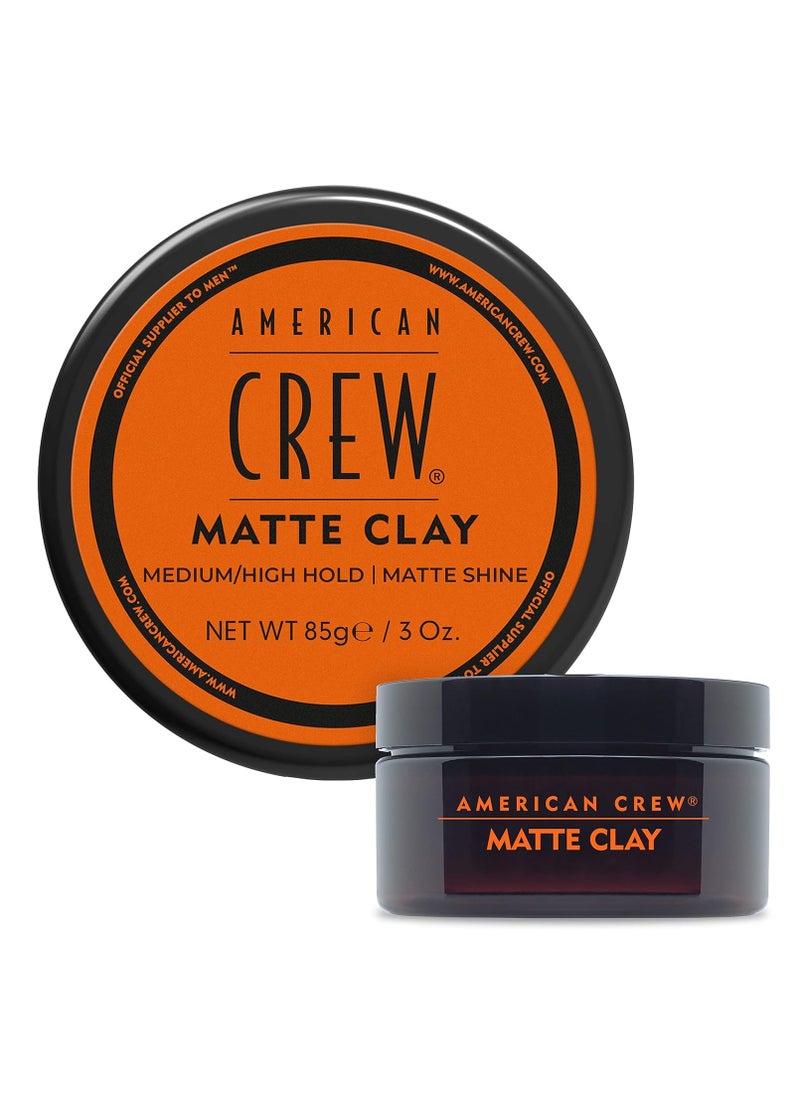 American Crew Men's Hair  Matte Clay, Medium/high Hold, Matte Finish  85g.