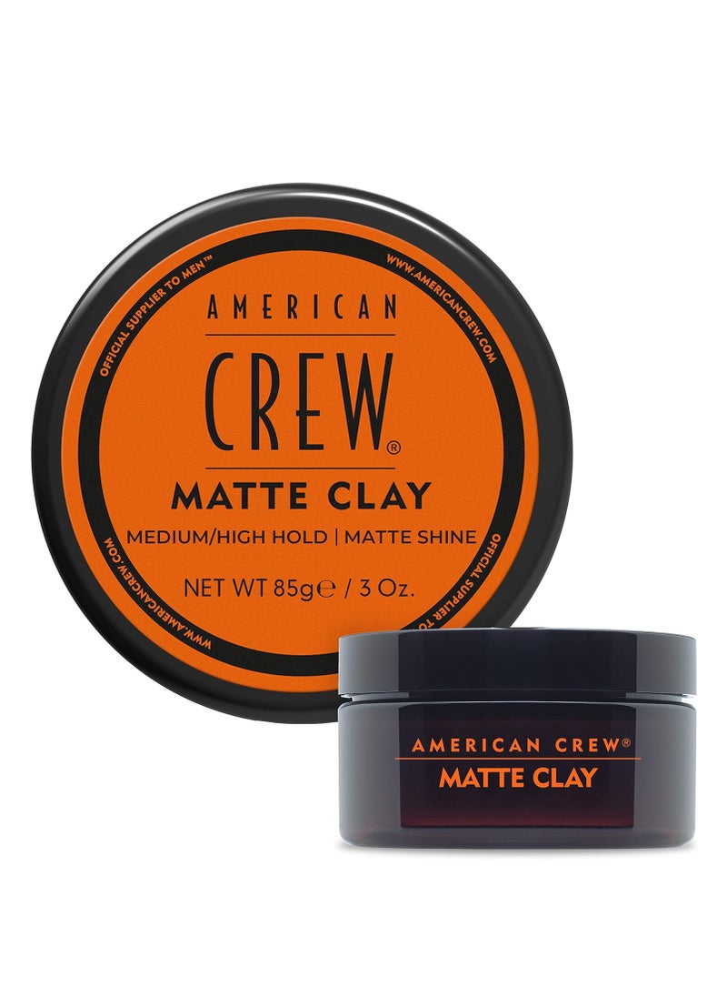 American Crew Men's Hair  Matte Clay, Medium/high Hold, Matte Finish  85g.