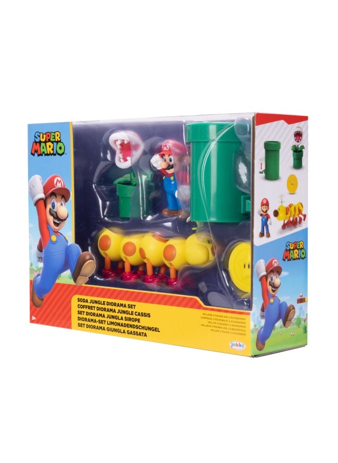 Nintendo Super Mario Soda Jungle Diorama Action Figure Playset (6.35 cm)