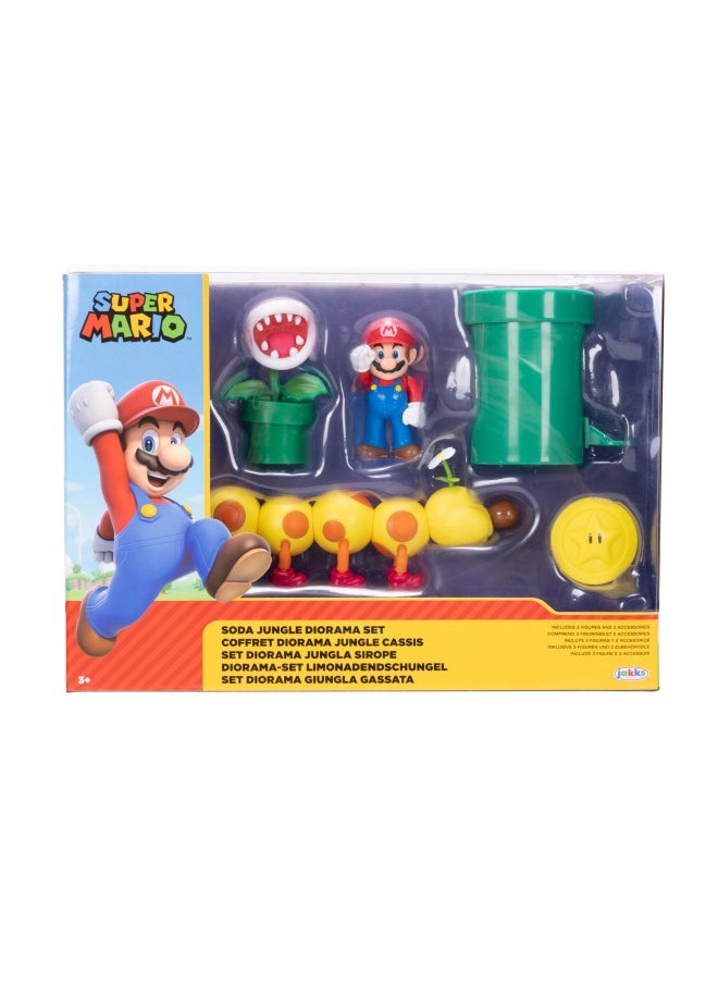 Nintendo Super Mario Soda Jungle Diorama Action Figure Playset (6.35 cm)