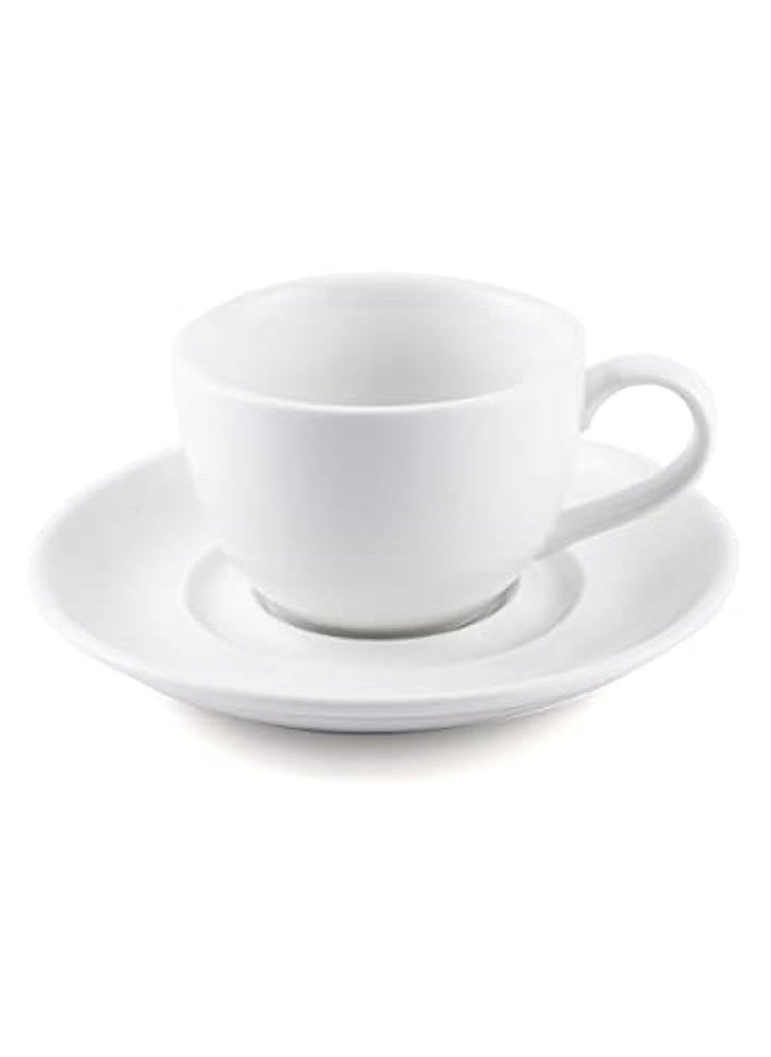 Porcelain Cup and Saucer, 300 ml Capacity, Ivory