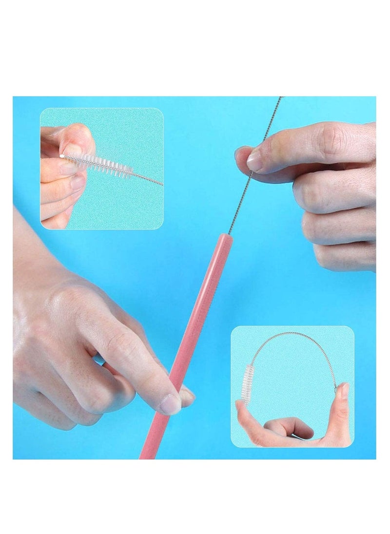 Jar Lids With Straw Hole Bpa-Free Plastic Straws Silicone Stoppers Rings And Cleaning Brush - 26 Pack For Drinking And Food Storage Solutions.