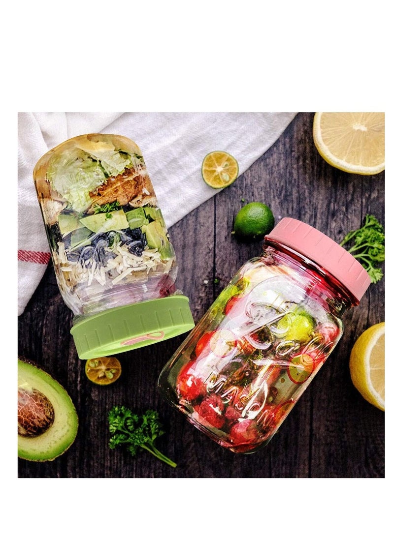 Jar Lids With Straw Hole Bpa-Free Plastic Straws Silicone Stoppers Rings And Cleaning Brush - 26 Pack For Drinking And Food Storage Solutions.