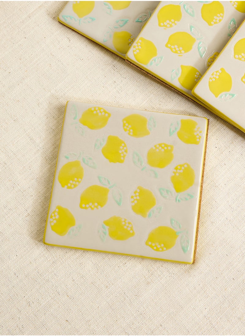 Lemon Coaster - set of 4