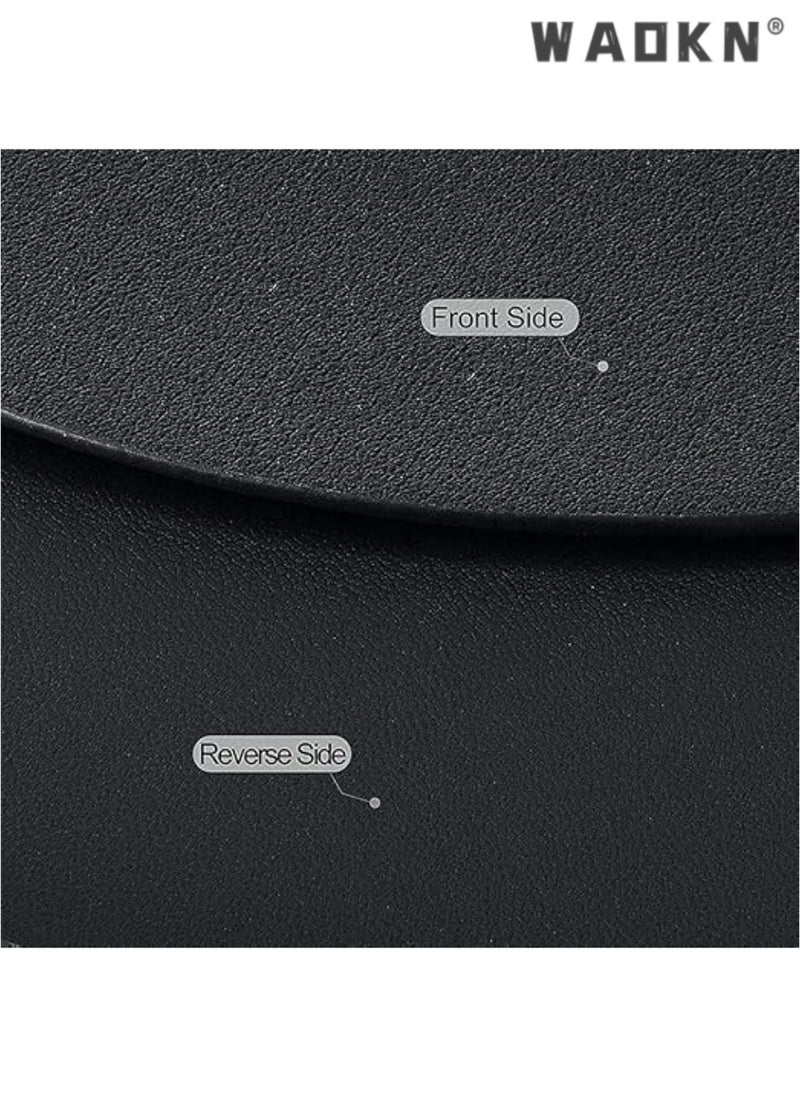 Leather Placemat and Coaster 4 Piece Set, Waterproof, Washable and Easy to Clean Table Mat, Heat Resistant Non Slip Placemat, Suitable for Kitchen Table(4 Placemat)