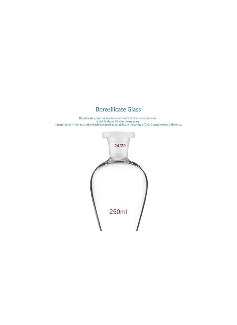 RAWAL'S Borosilicate Glass Heavy Wall Conical Separating Funnel with Joints and PTFE Stopcock (1000ML Capacity) (1000 ML Capacity)