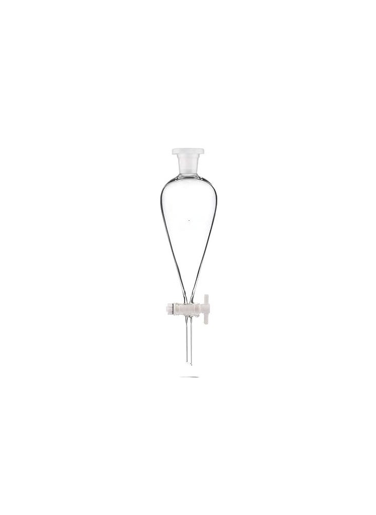 RAWAL'S Borosilicate Glass Heavy Wall Conical Separating Funnel with Joints and PTFE Stopcock (1000ML Capacity) (1000 ML Capacity)