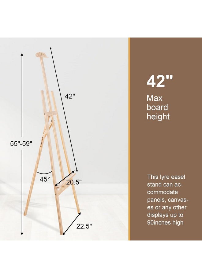 Easel Stand For Painting, Adjustable Wooden Easels For Painting Canvas Up To 42