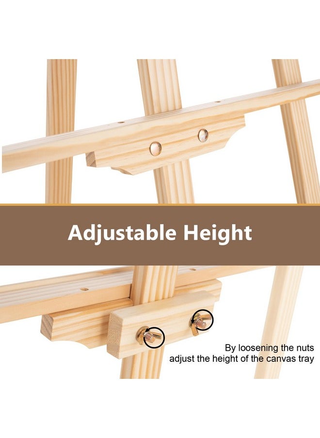 Easel Stand For Painting, Adjustable Wooden Easels For Painting Canvas Up To 42