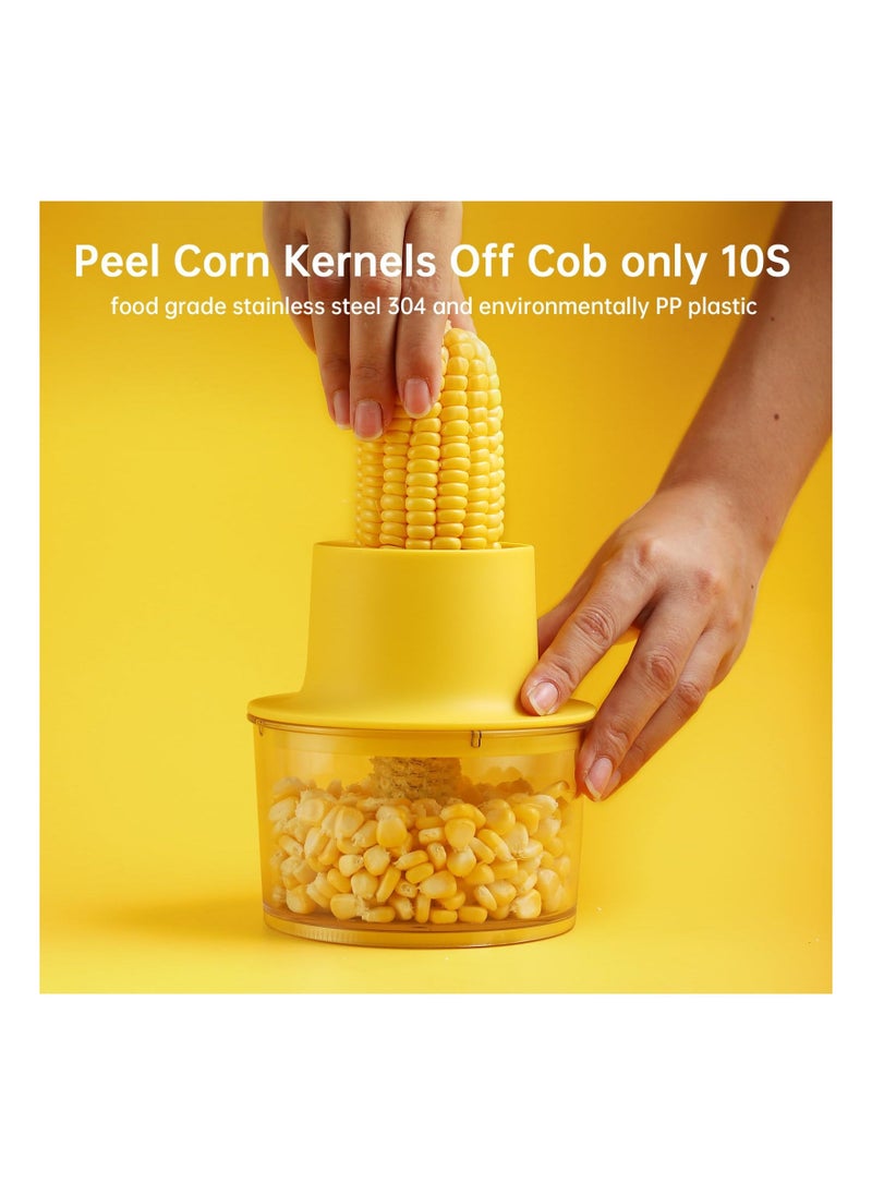 Corn Peeler and Stripper Tool, Corn Cob Stripping Tool Efficient Corn Cutter and Remover Manual Corn Kernel Peeler with Built-In Cup Grate Kitchen Corn Stripper Tool Manual Corn Cob Husker