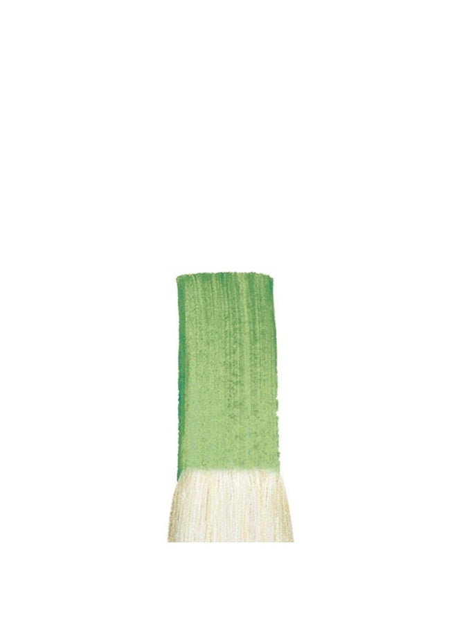 Winton Interlocked White Bristle Brush For Oil And Acrylic Painting - Short Flat/Bright - Long Handle - Size - 10, With Maximum Colour Holding Capacity, Even & Consistent Flow