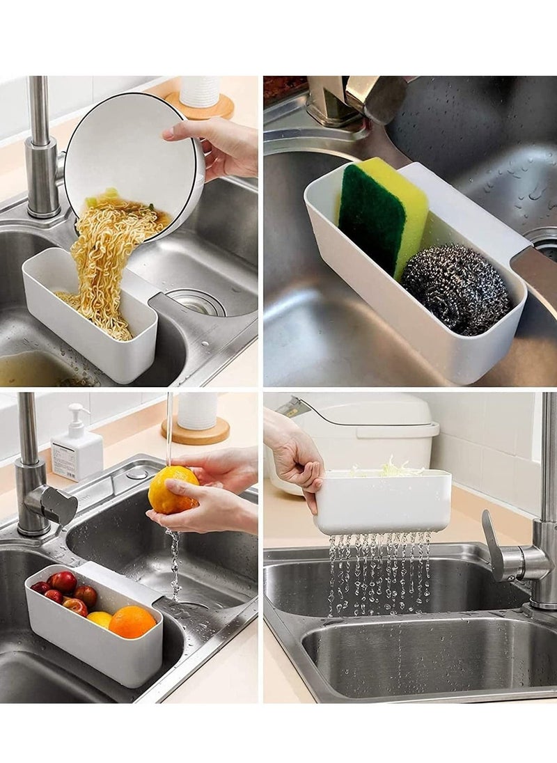 Sink Drain Strainer Basket, Multifunction Kitchen Food Waste Leftovers Food Catcher Garbage Corner Sink Strainer, Multifunctional Drain Shelf for Food Catcher (Gray)