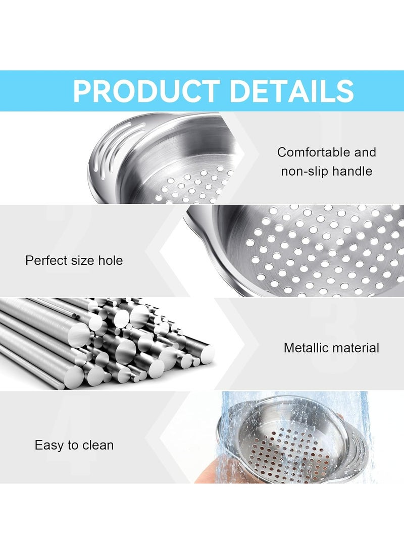 2 Pcs Stainless Steel Can Strainers – Oil Drainer and Food Press for Kitchen Use