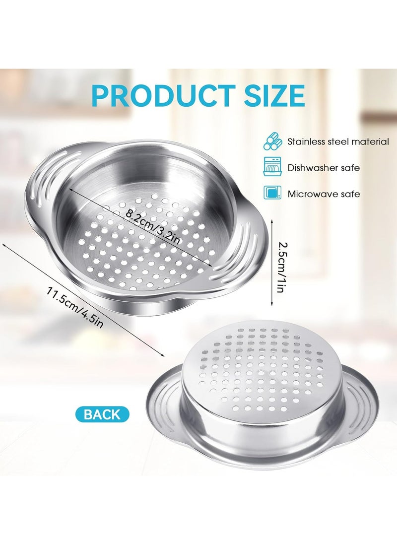 2 Pcs Stainless Steel Can Strainers – Oil Drainer and Food Press for Kitchen Use