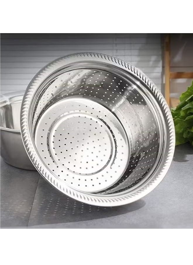 Multifunctional 3-in-1 stainless steel grater basin drain basket wash basin set