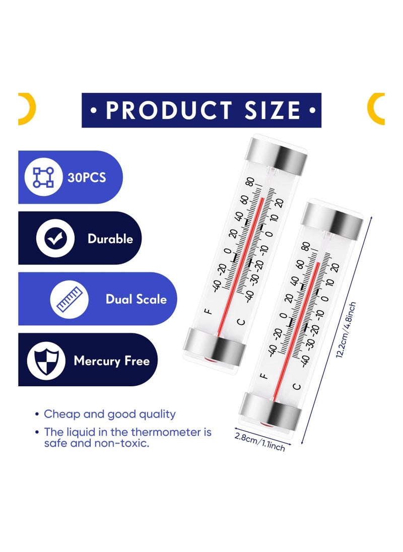 Freezer Thermometer, 6 Pack Hanging Fridge Thermometer, Hanging Cooler Refrigerator Thermometer, for Restaurant Home Kitchen, Temperature Supplies