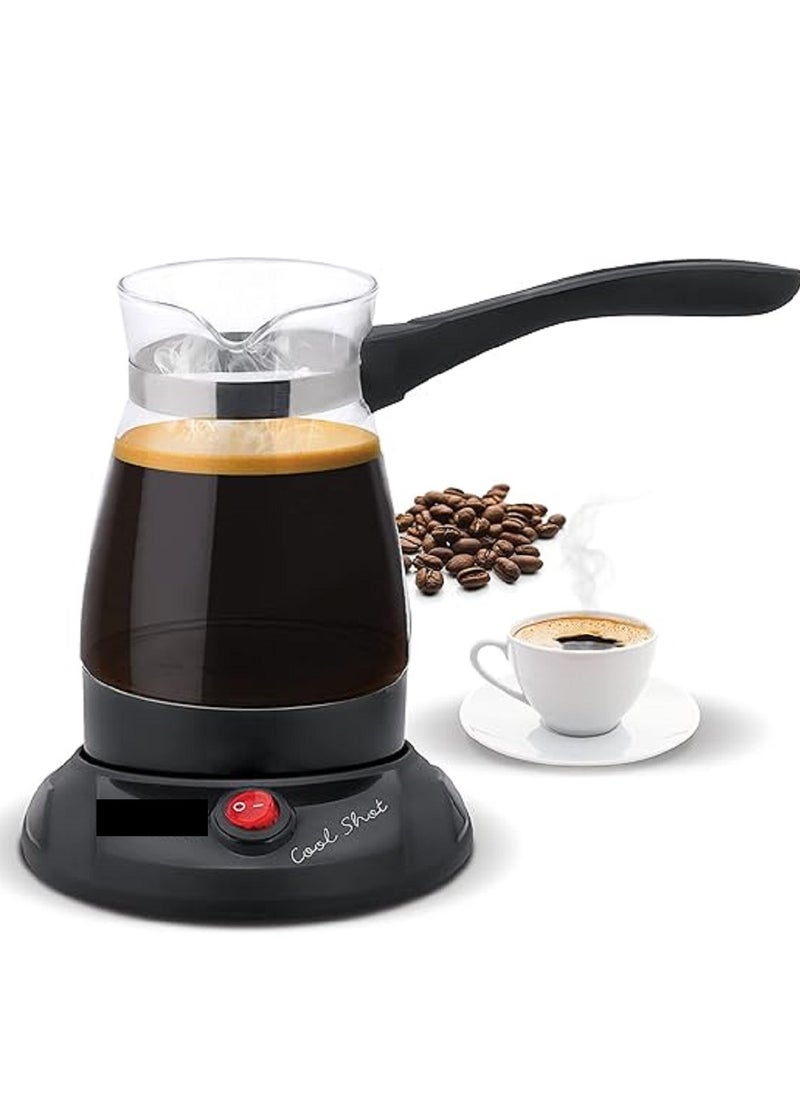 Sokany Electric Coffee Machine with 500 ML Capacity, 360-Degree Swivel Base, and One-Button Operation for Boiling Tea, Milk, and Coffee - Portable Coffee Pot Convenient Features (Black)