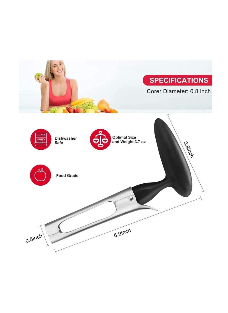 Premium Apple Corer - Easy to Use and Durable Apple Corer Remover for Pears, Bell Peppers, Fuji, Honeycrisp, Gala and Pink Lady Apples - Stainless Steel Best Kitchen Gadgets Cupcake Corer