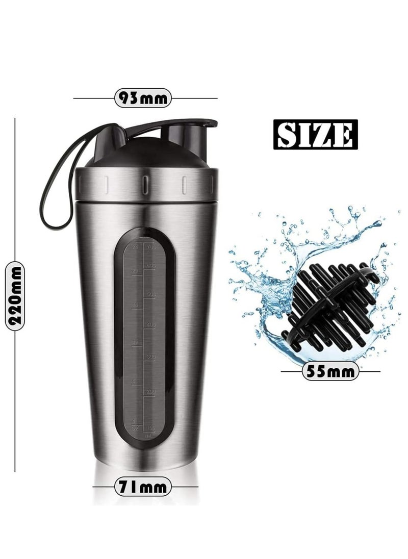 Protein shaker, Diet shaker, water bottle with scale and rotary lid for outdoor lovers.