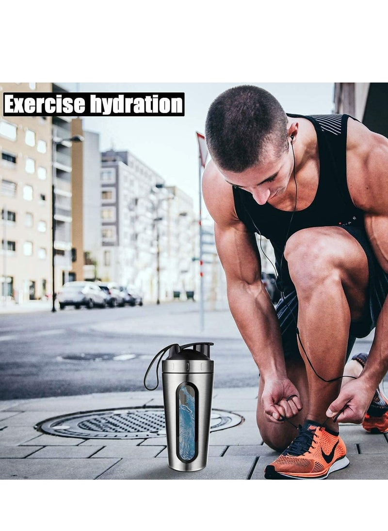 Protein shaker, Diet shaker, water bottle with scale and rotary lid for outdoor lovers.