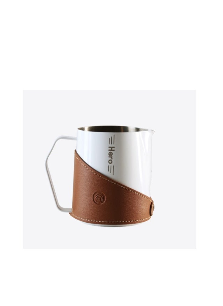 zeroHero Advanced 450ml Milk Pitcher – 304 Stainless Steel , Available in Bright , White , Teflon , Dark Green , Aged Silver.