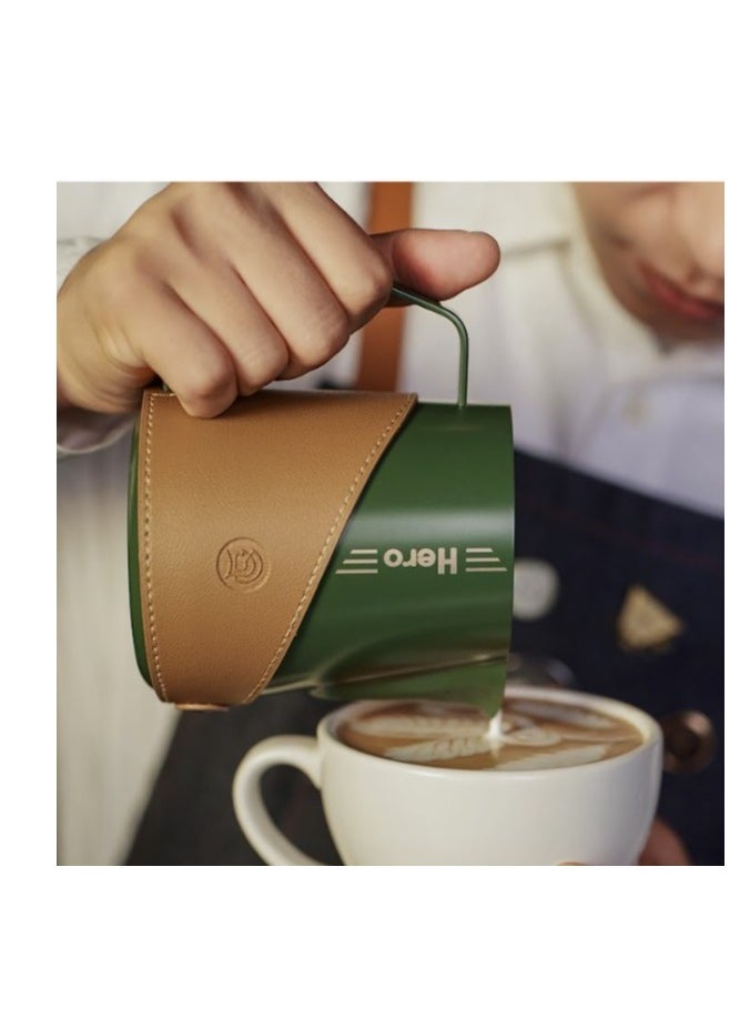 zeroHero Advanced 450ml Milk Pitcher – 304 Stainless Steel , Available in Bright , White , Teflon , Dark Green , Aged Silver.