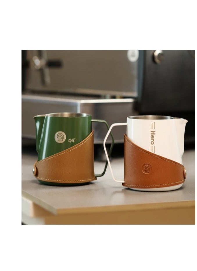 zeroHero Advanced 450ml Milk Pitcher – 304 Stainless Steel , Available in Bright , White , Teflon , Dark Green , Aged Silver.