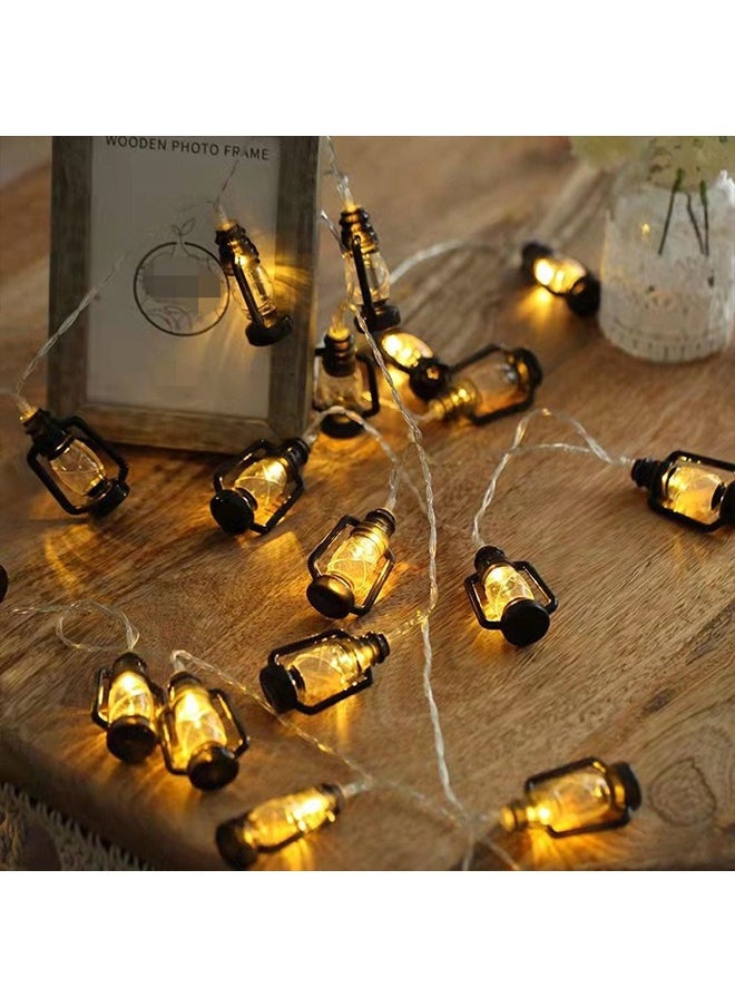 Ramadan Decorations Lights, Ramadan Hanging Lights for Indoor Outdoor Patio Garden Home Wedding Party Decor(Black)