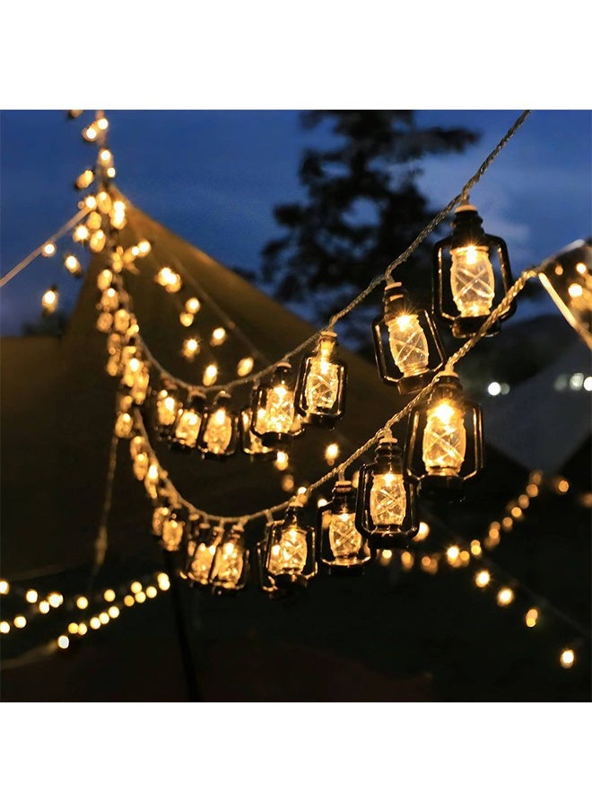 Ramadan Decorations Lights, Ramadan Hanging Lights for Indoor Outdoor Patio Garden Home Wedding Party Decor(Black)