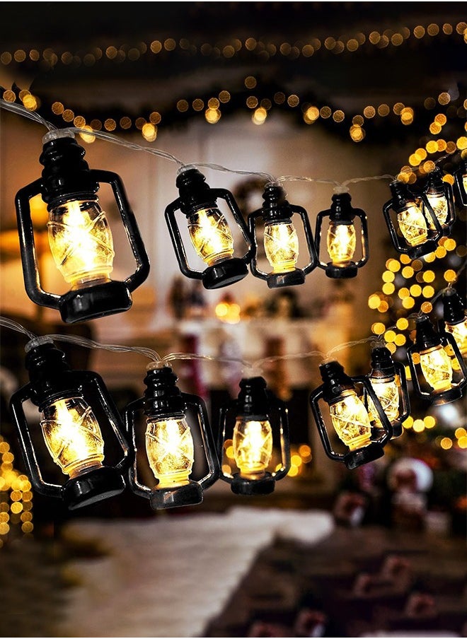 Ramadan Decorations Lights, Ramadan Hanging Lights for Indoor Outdoor Patio Garden Home Wedding Party Decor(Black)