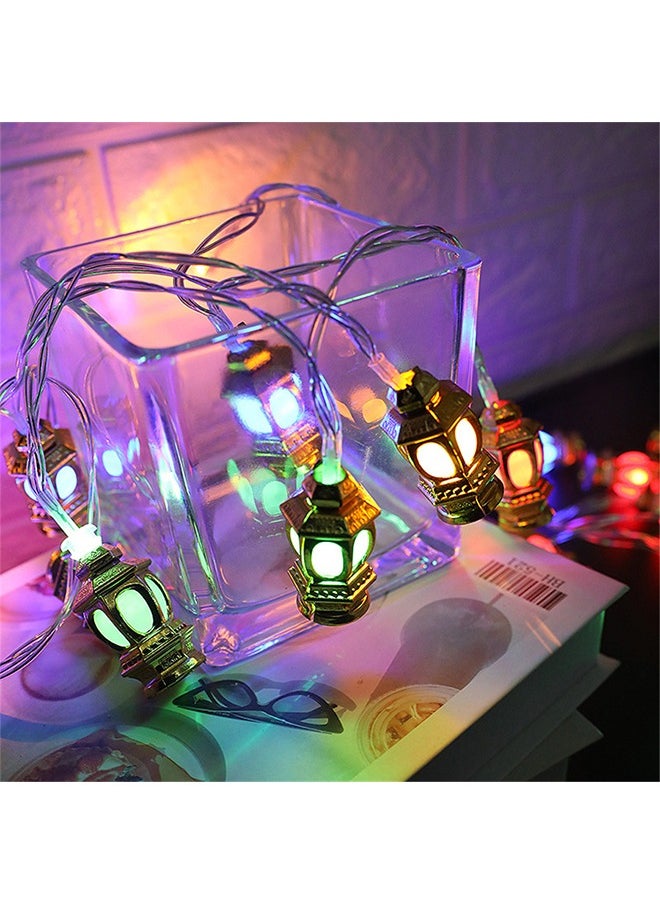 Ramadan Decorations Eid String Light- 4.95Ft 10 LEDs Mubarak Eid Lantern Light Decorative Hanging String Lights for Eid Al Adha Indoor Outdoor Ramadan Home Decoration