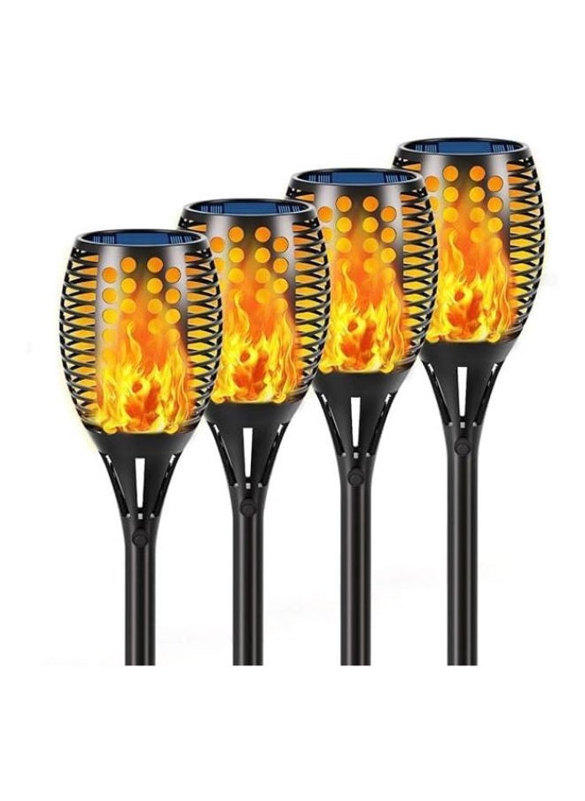 A F N LIGHTINGS AFN Solar Lights Upgraded,4 pack Waterproof Flickering Flames 96 LED Torches Lights Outdoor Solar Landscape Decoration Dusk to Dawn Auto OnOff Pathway Lights for Garden Patio Driveway