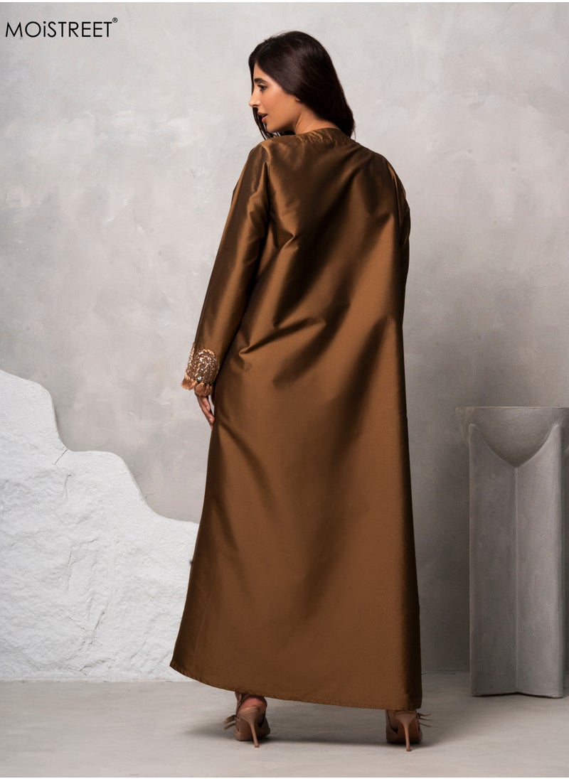 MOiSTREET Handmade Victoria Satin Abaya