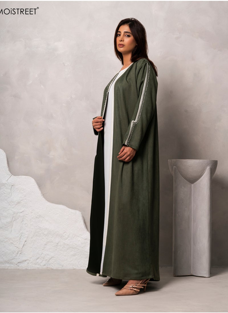 MOiSTREET Handmade Suede Chamois Abaya